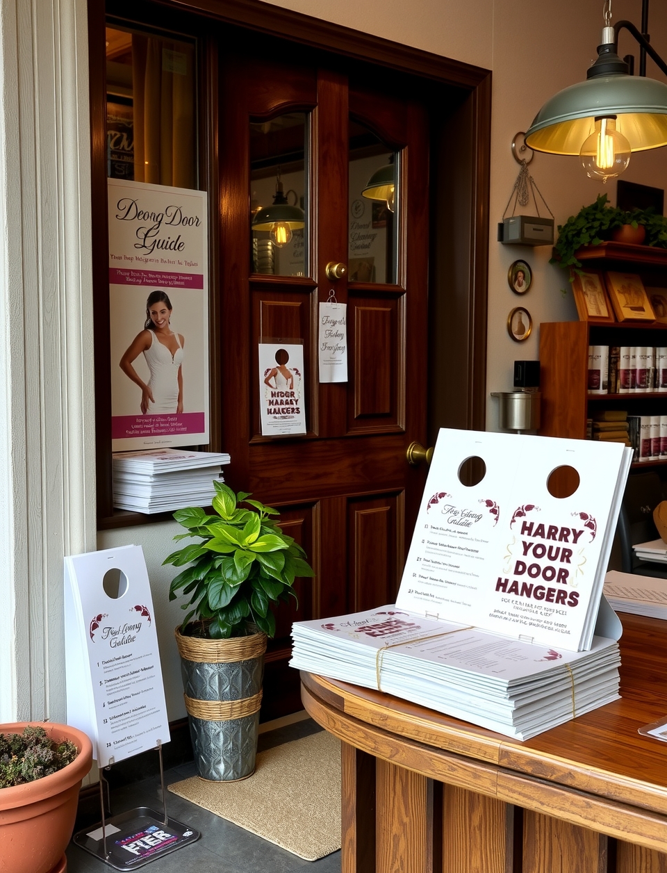 Preparation visual for Door Hangers Wedding Guide