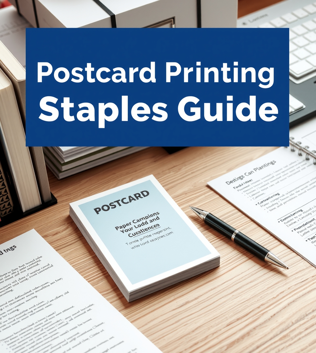 Preparation visual for Postcard Printing Staples Guide