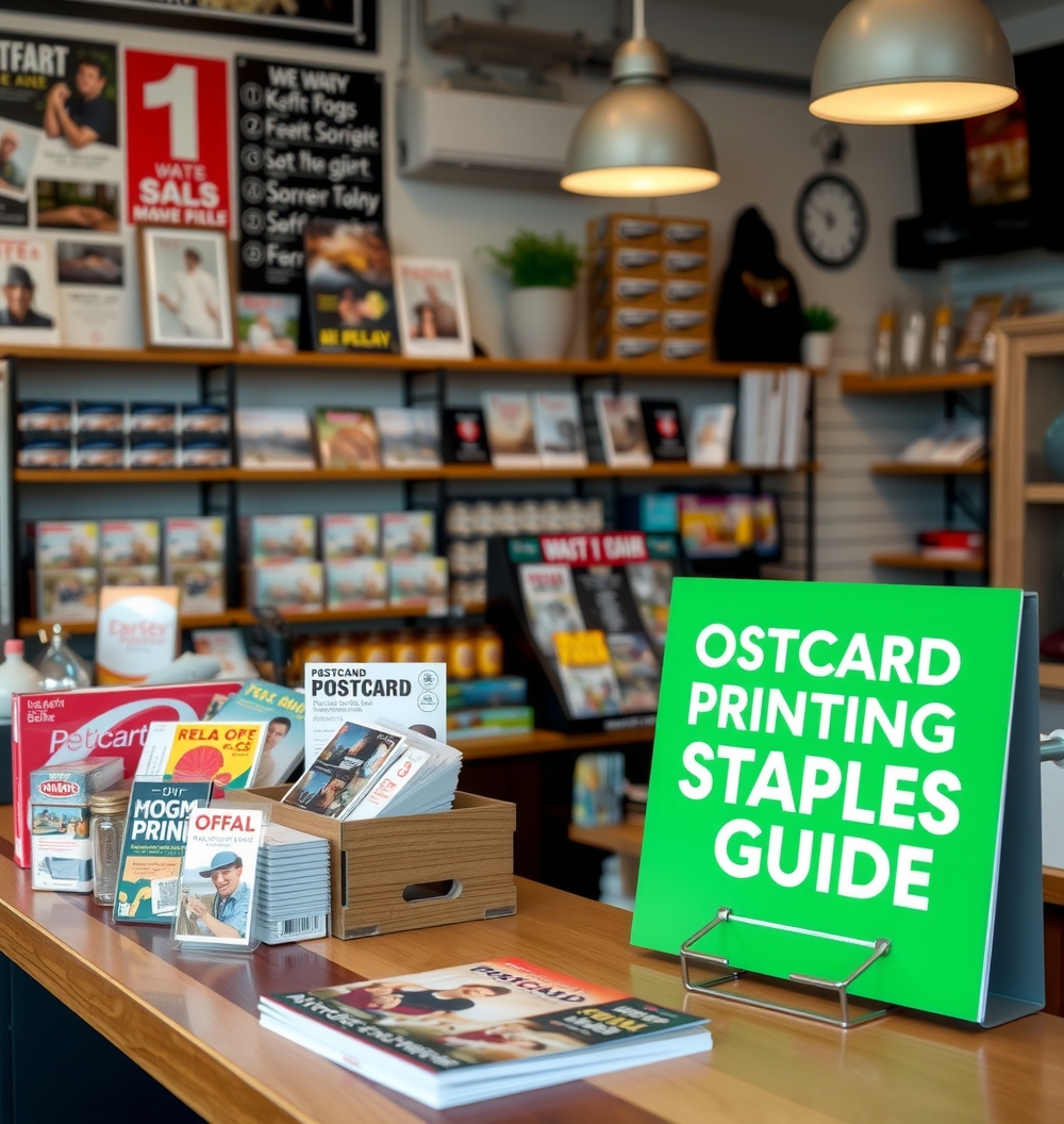 Quality check visual for Postcard Printing Staples Guide