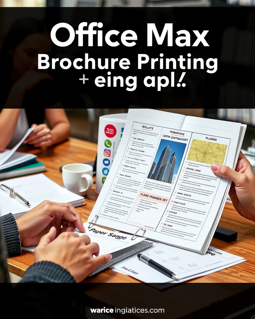 Preparation visual for Office Max Brochure Printing Guide