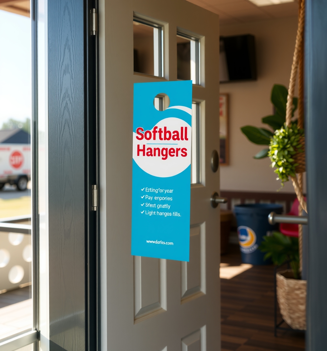 Preparation visual for Softball Door Hangers Guide