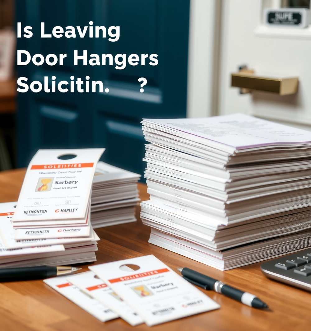 Preparation visual for Is Leaving Door Hangers Soliciting Guide