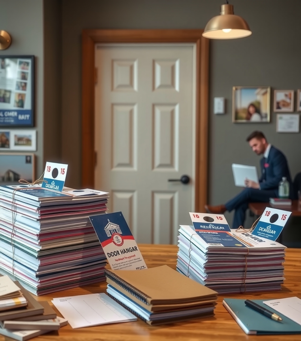 Preparation visual for Door Hangers for Real Estate Agents