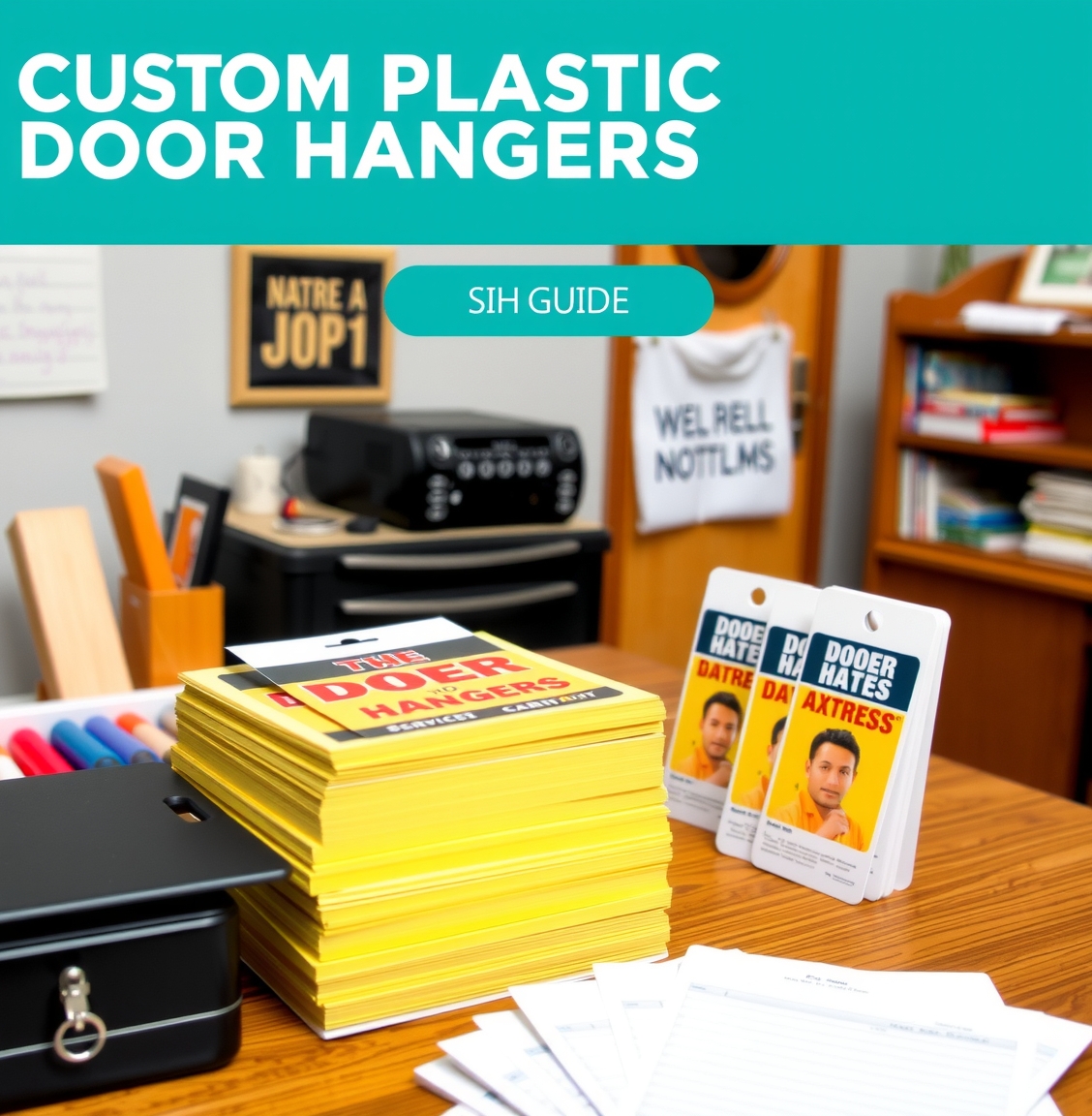 Preparation visual for Custom Plastic Door Hangers Guide