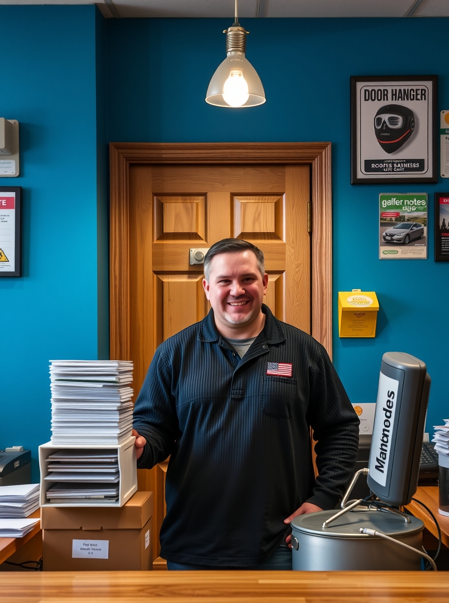 Preparation visual for Door Hangers vs Postcard