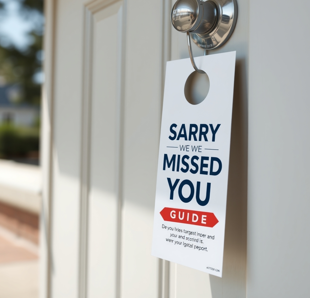 Checklist for Door Hangers Sorry We Missed You Guide
