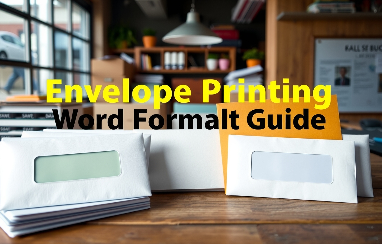 Preparation visual for Envelope Printing Word Format Guide