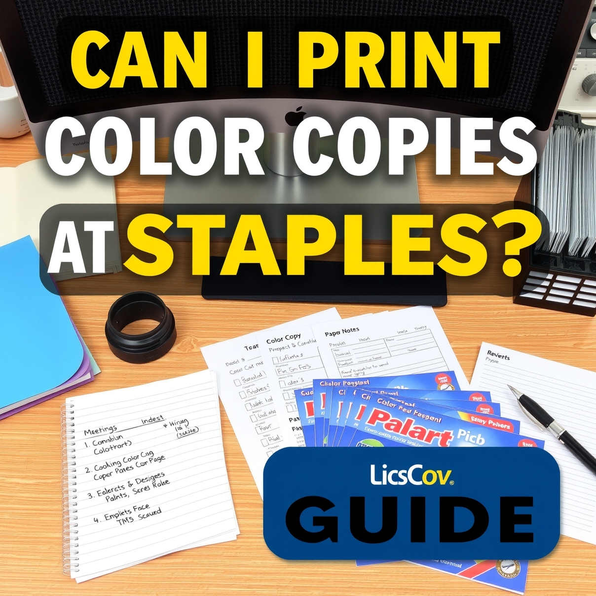 Preparation visual for Can I Print Color Copies at Staples Guide