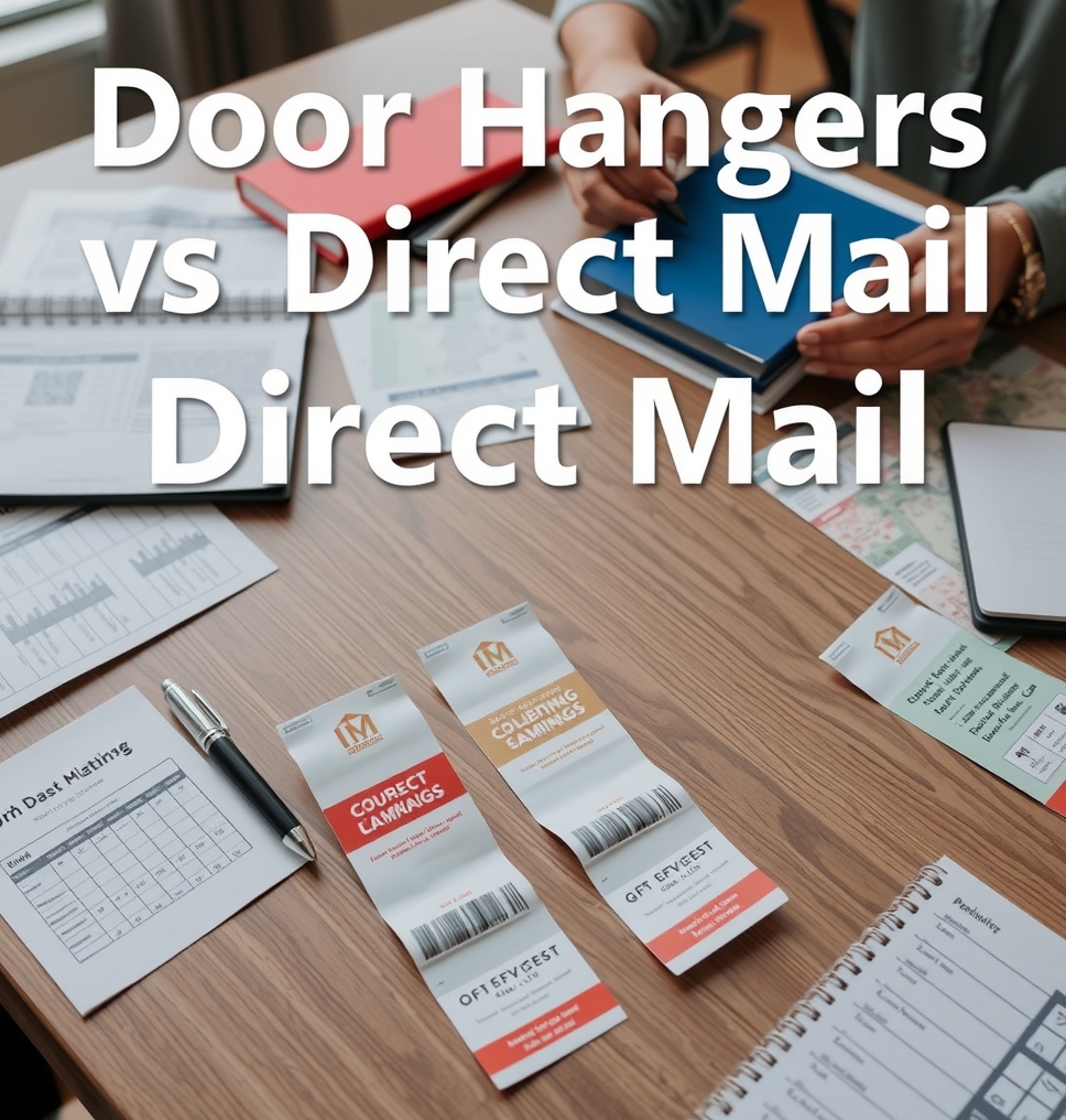 Preparation visual for Door Hangers vs Direct Mail