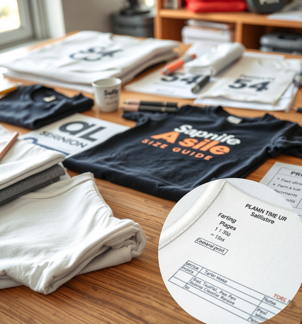 Preparation visual for Tshirt Printing Size Guide