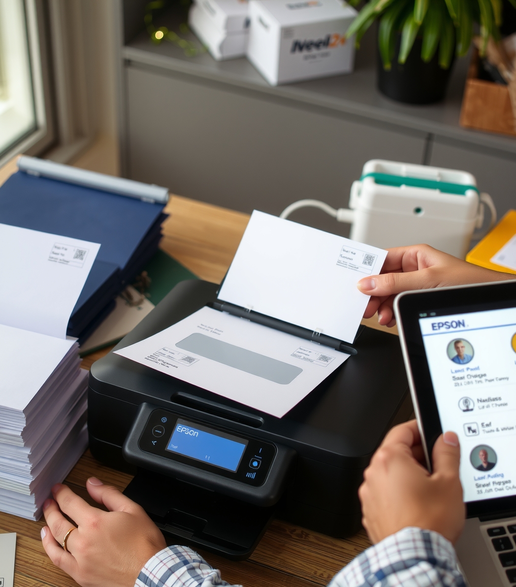 Preparation visual for Envelope Printing on Epson Guide