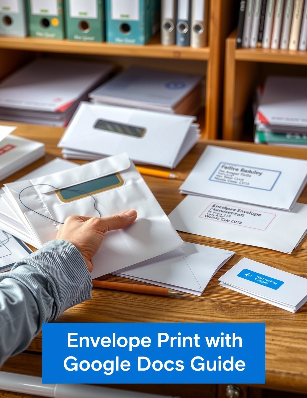 Preparation visual for Envelope Printing with Google Docs Guide