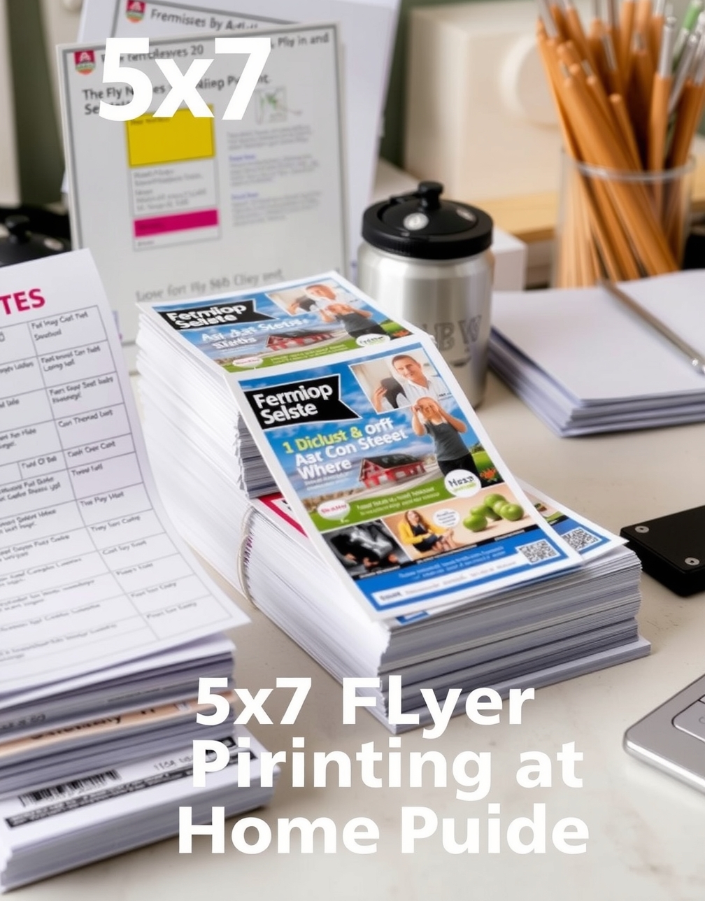 Quality check visual for 5x7 Flyer Printing at Home Guide