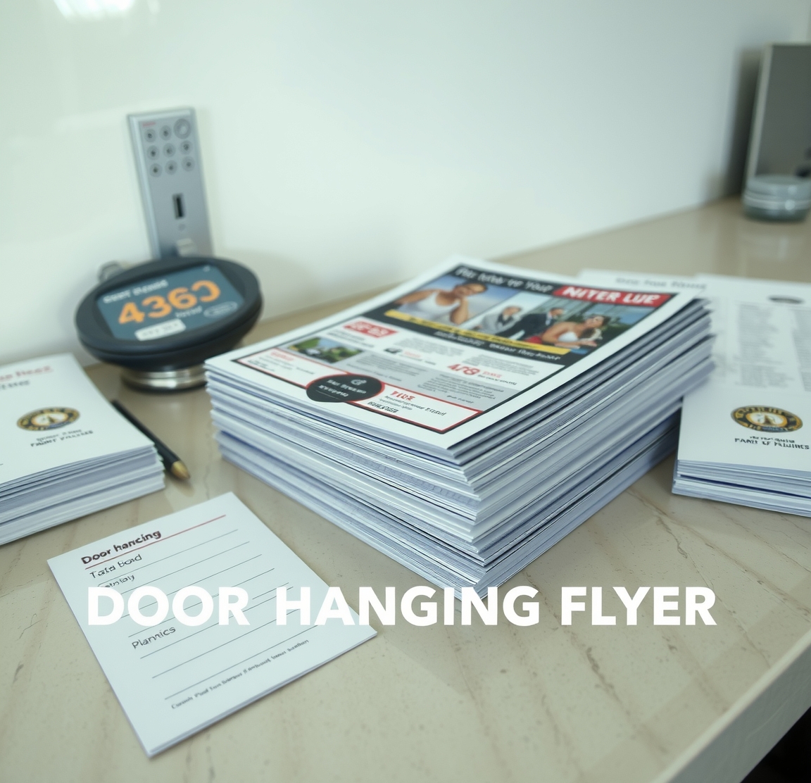 Preparation visual for Door Hanging Flyer Printing Guide