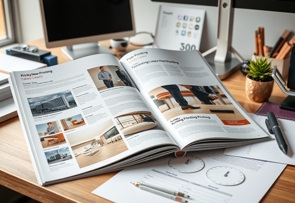 Preparation visual for Brochure Printing Calgary Guide