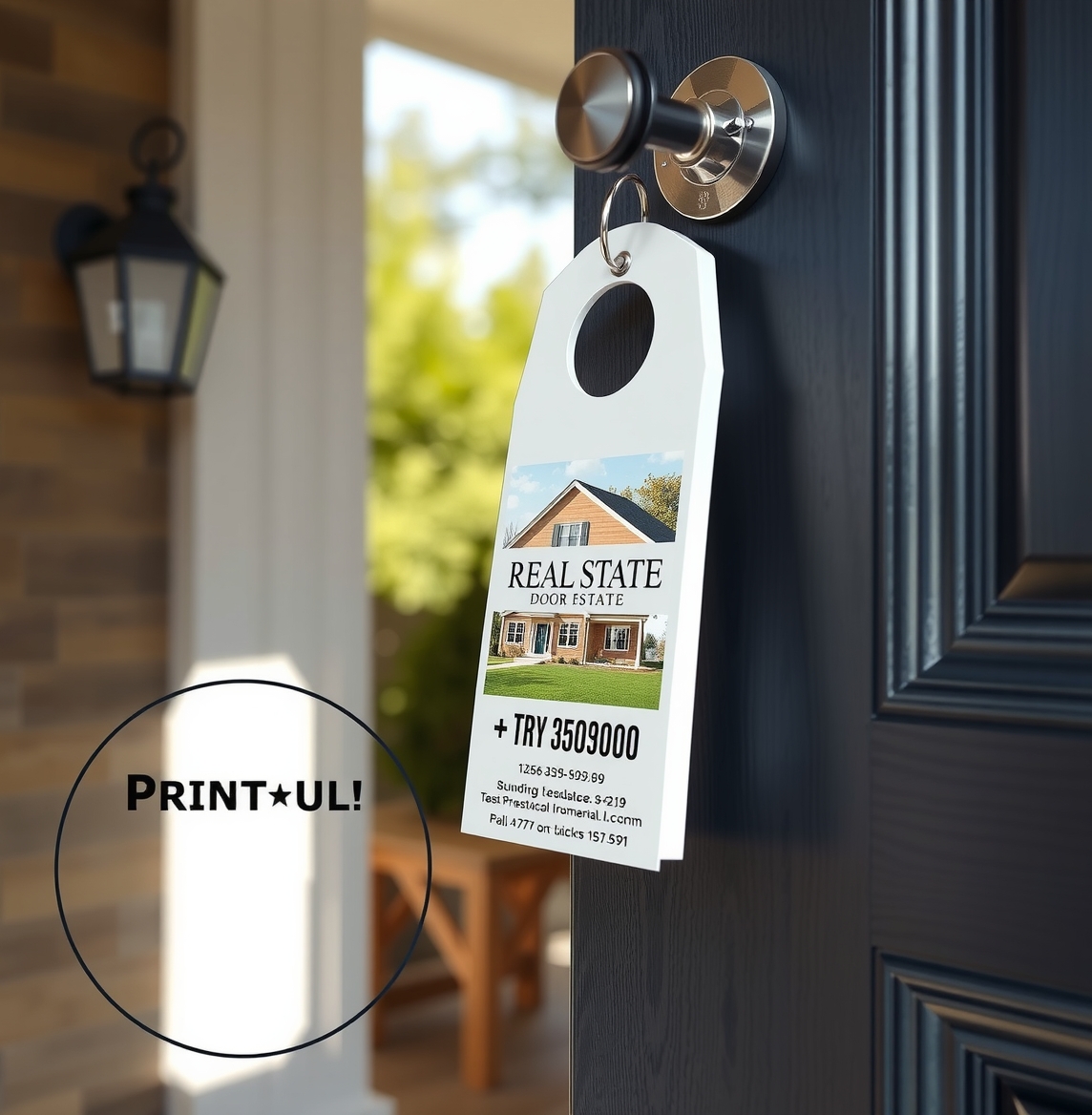 Quality check visual for Sample Real Estate Door Hangers