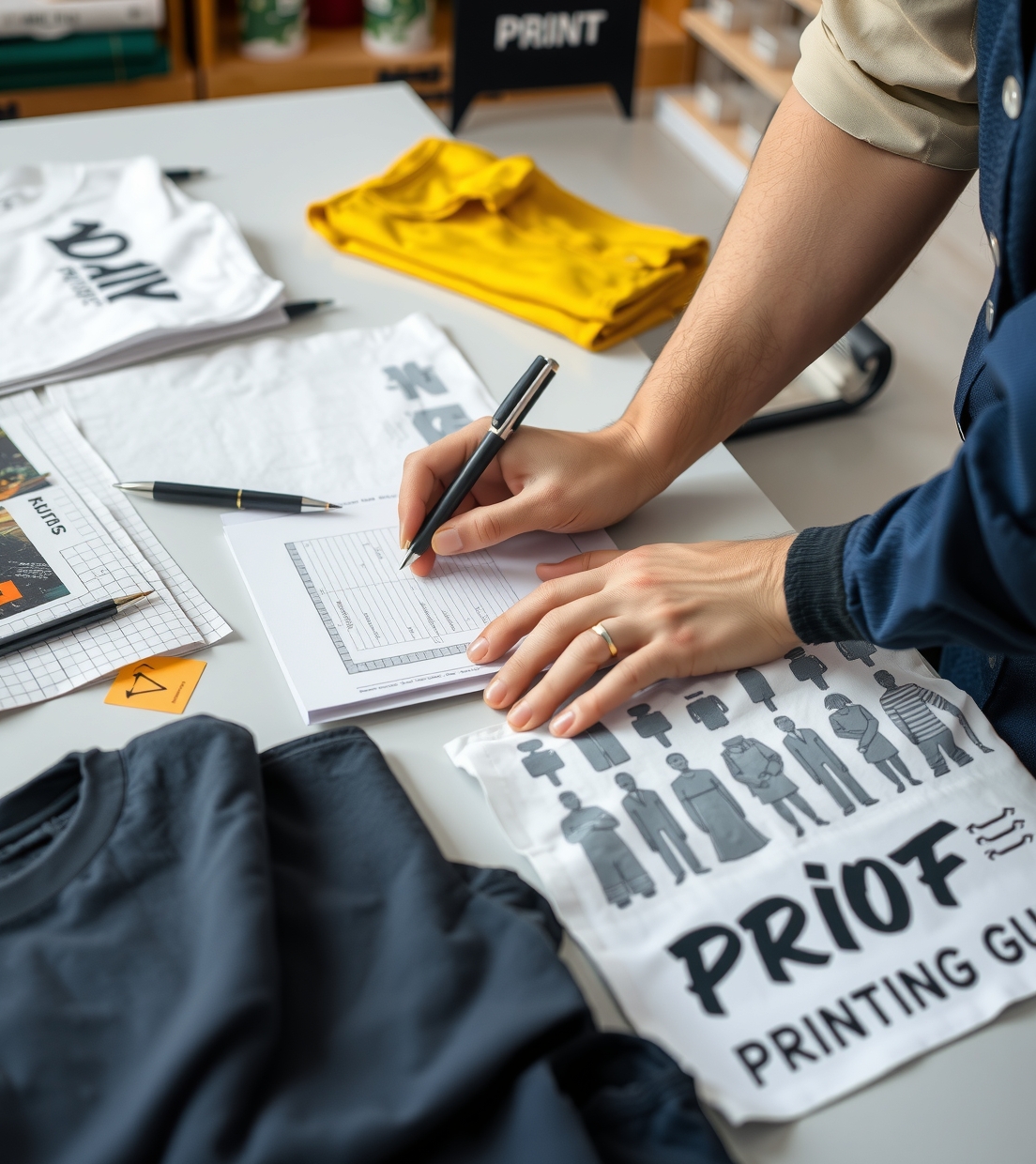 Preparation visual for Tshirt Printing Kmart Guide