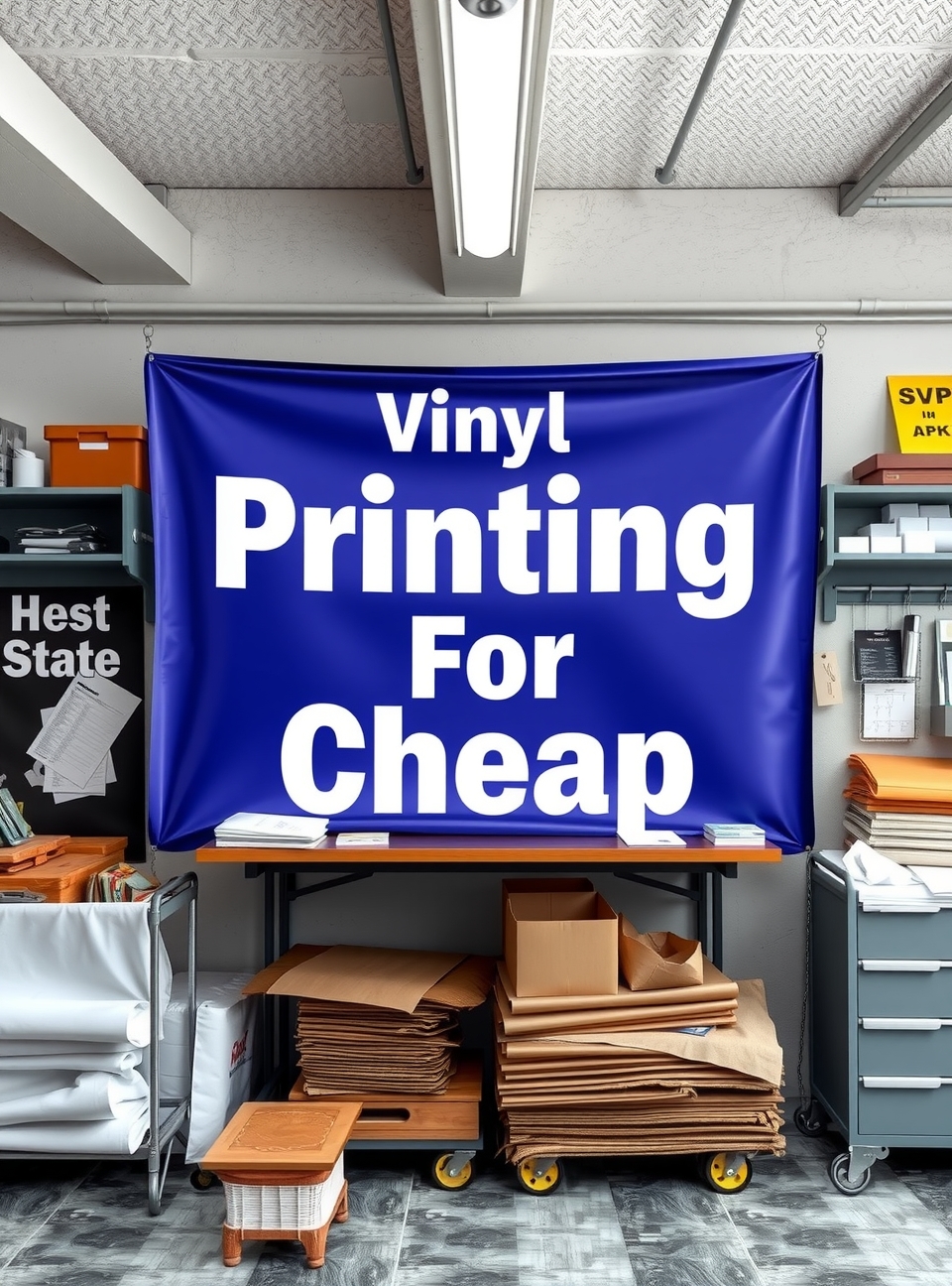 Preparation visual for Vinyl Banner Printing for Cheap