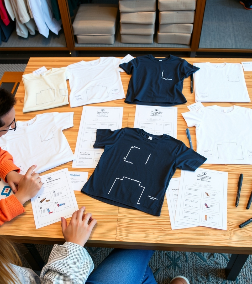 Quality check visual for Tshirt Printing Template Guide