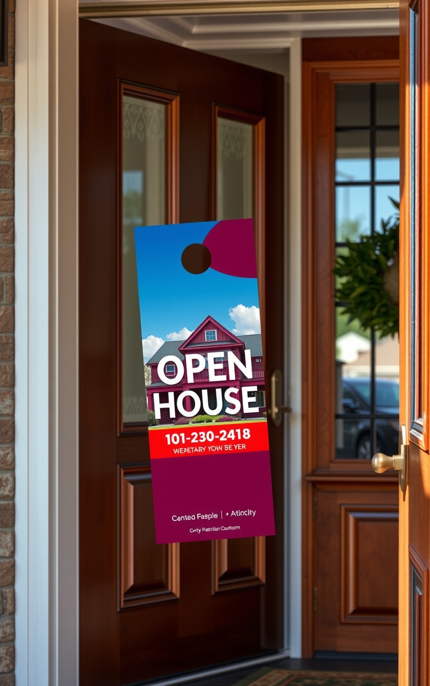 Checklist for Real Estate Open House Door Hangers
