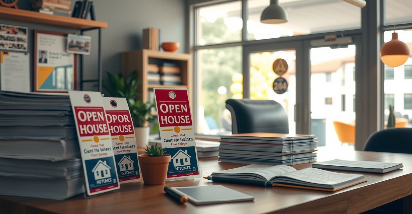 Preparation visual for Real Estate Open House Door Hangers