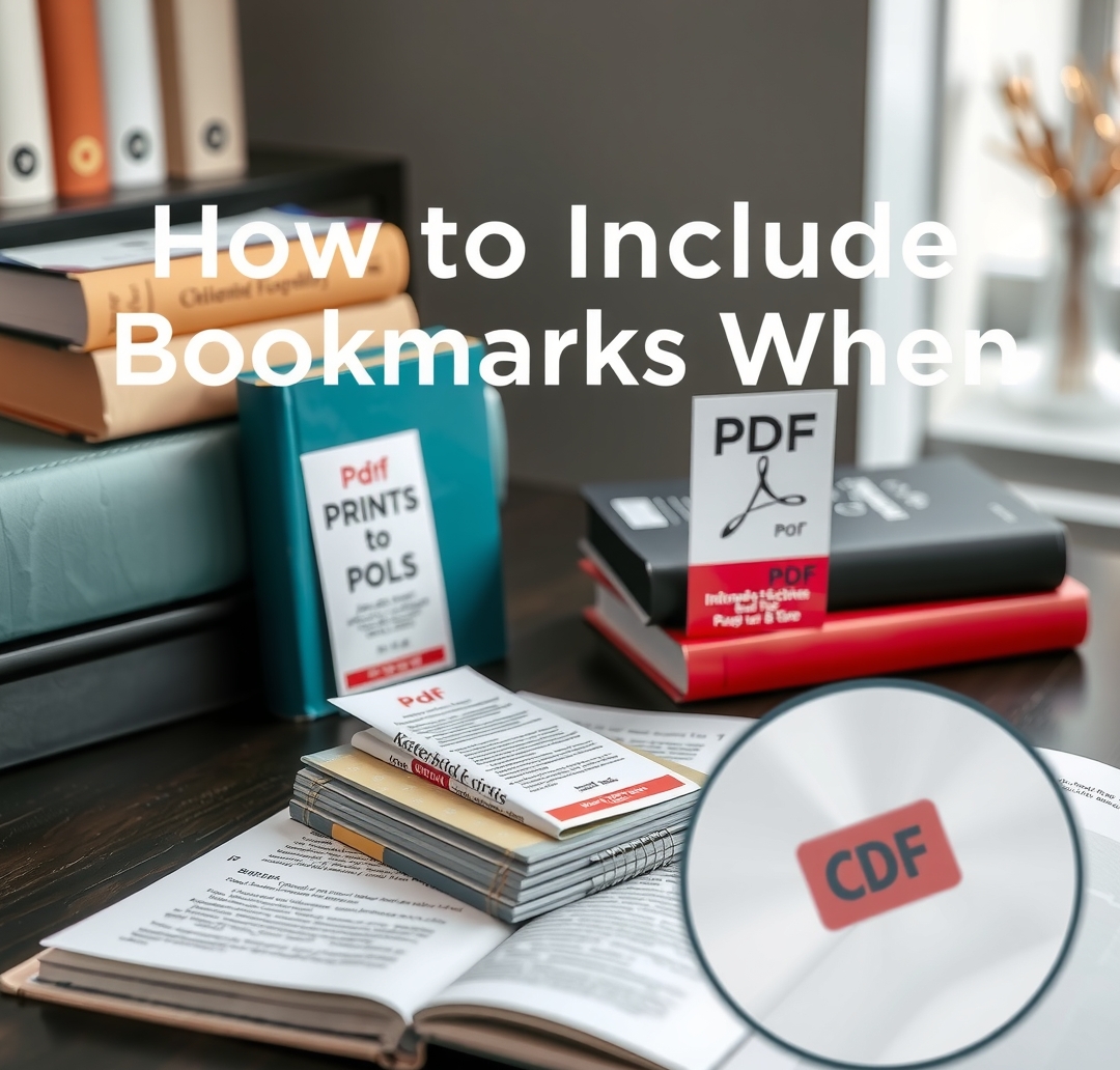 Checklist for How to Include Bookmarks When Printing to Pdf