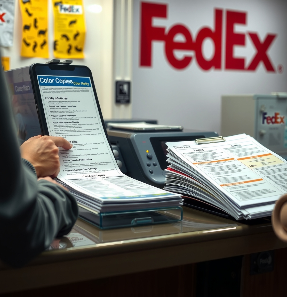 Quality check visual for Color Copies Cost at Fedex