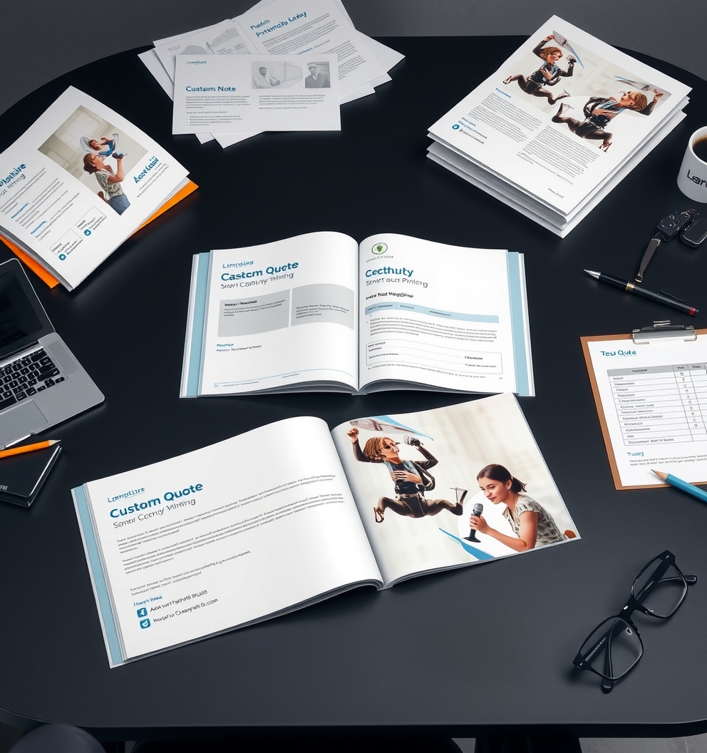 Preparation visual for Custom Quote Brochure Printing