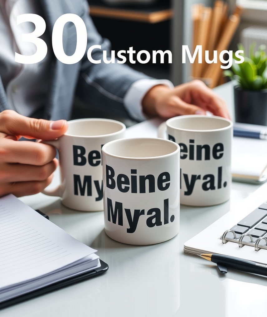 Preparation visual for 30 Custom Mugs Guide