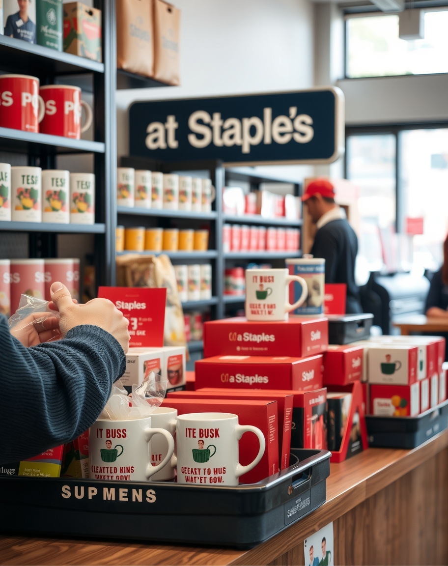 Preparation visual for Custom Mugs at Staples Guide
