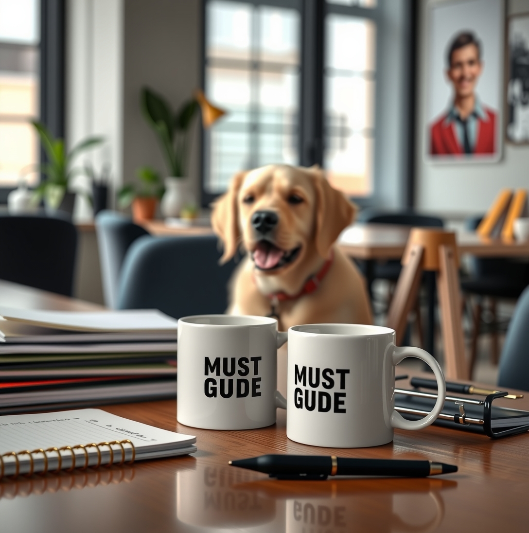 Quality check visual for Custom Mugs with Dog Guide