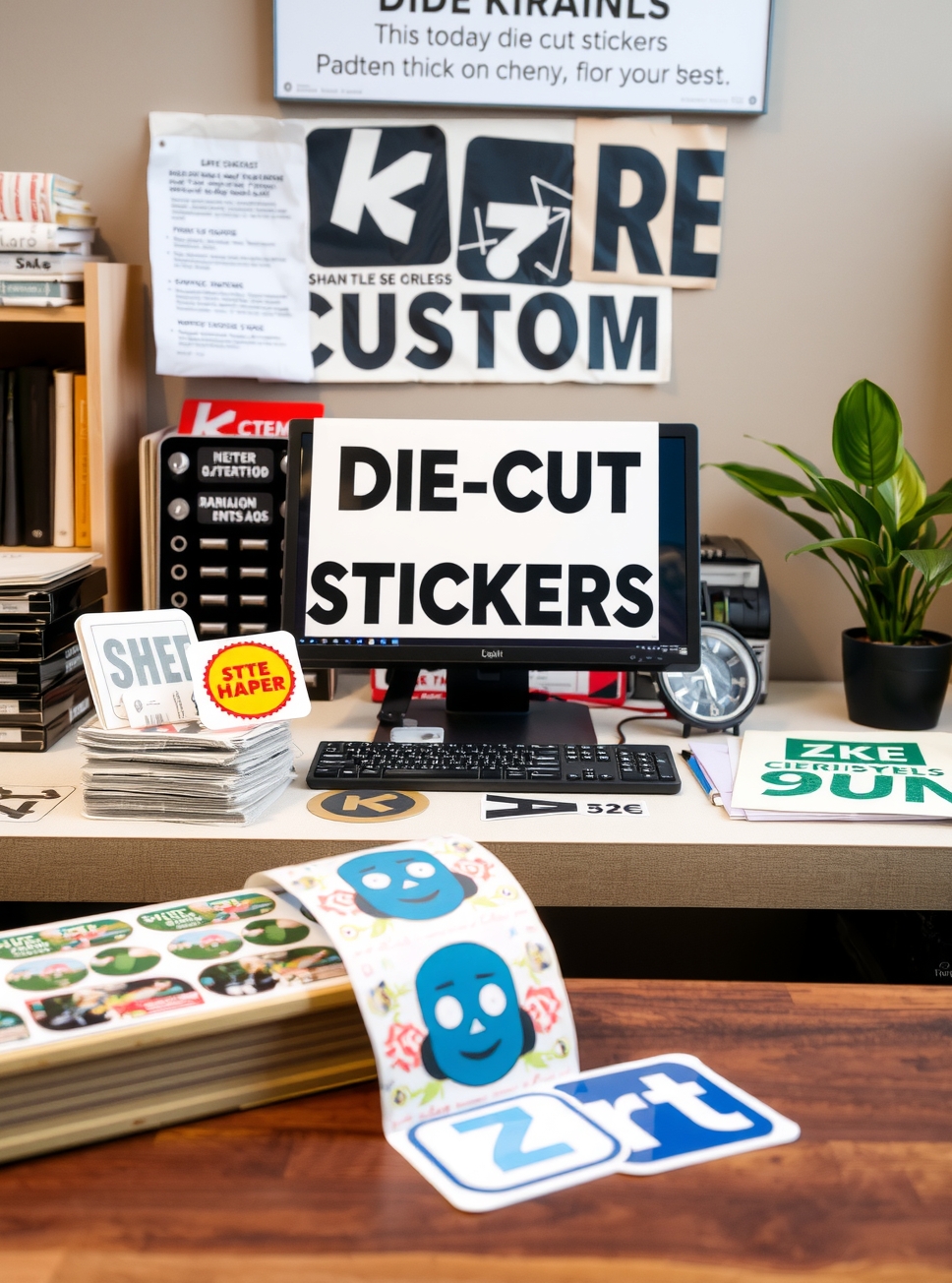 Preparation visual for Custom Die Cut Stickers Printing Guide