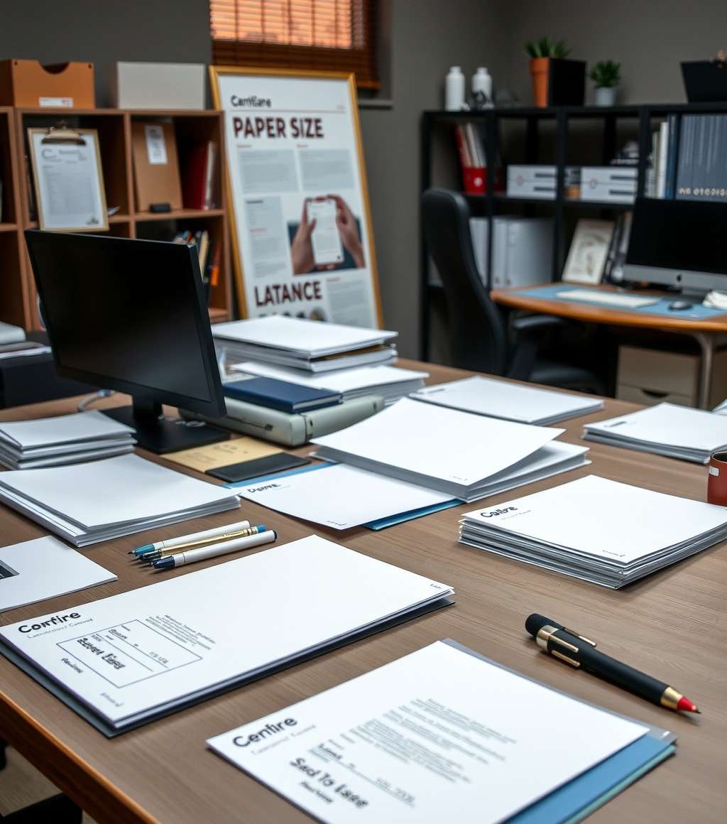 Quality check visual for Paper Size for Envelope Printing