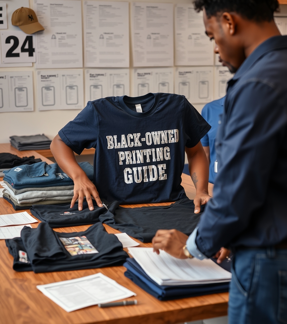 Preparation visual for Black Owned Tshirt Printing Guide