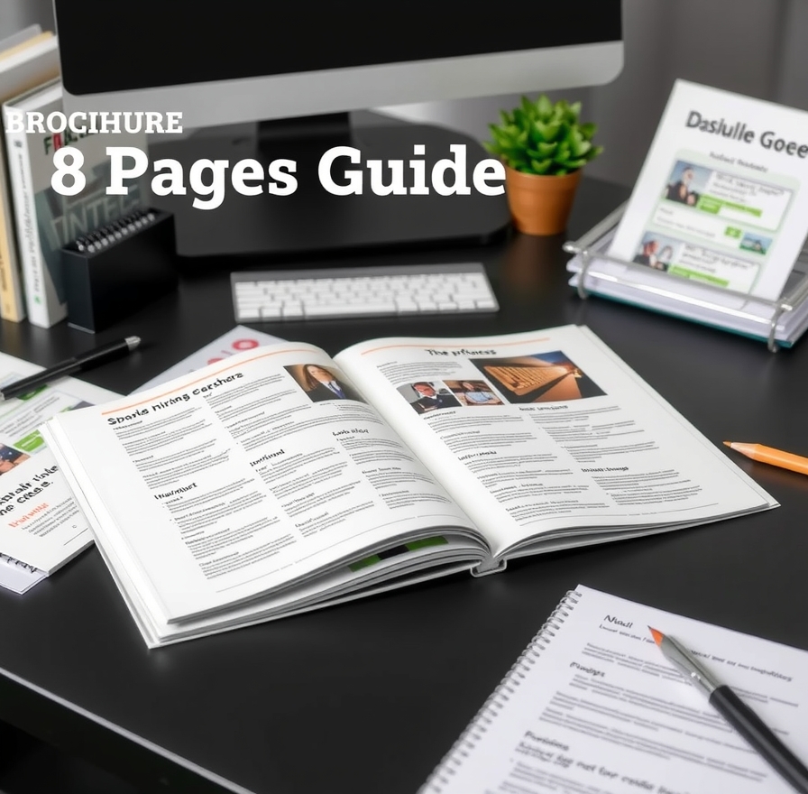 Preparation visual for Brochure Printing 8 Pages Guide