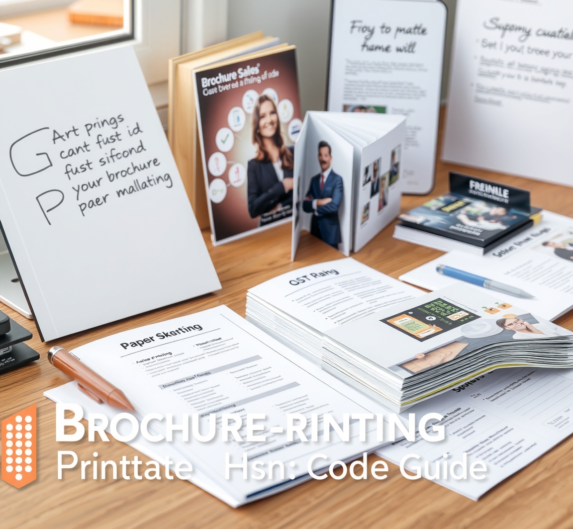 Preparation visual for Brochure Printing Gst Rate and Hsn Code Guide
