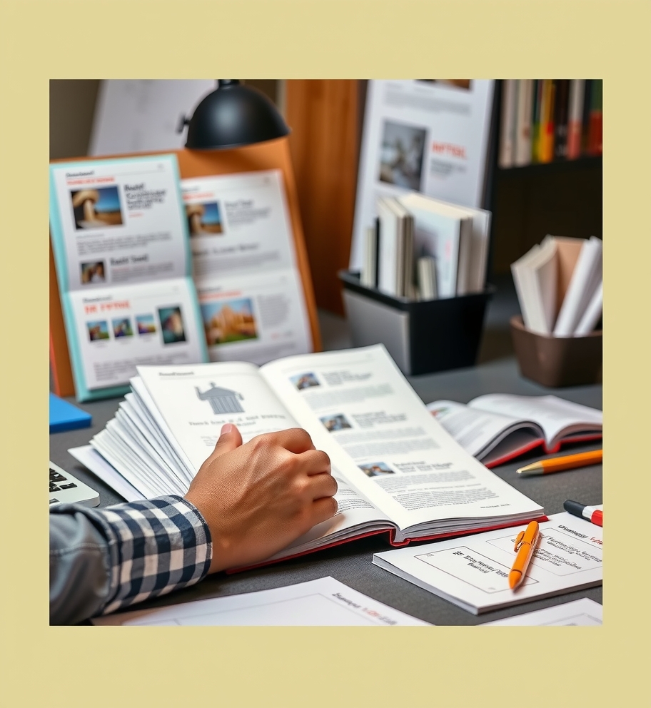 Preparation visual for Brochure Printing in Rajkot Guide