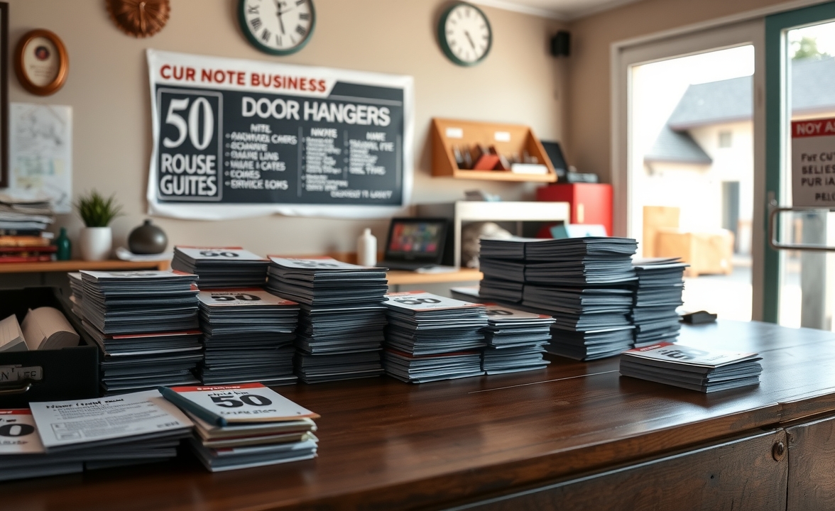 Preparation visual for 50 Door Hangers Guide