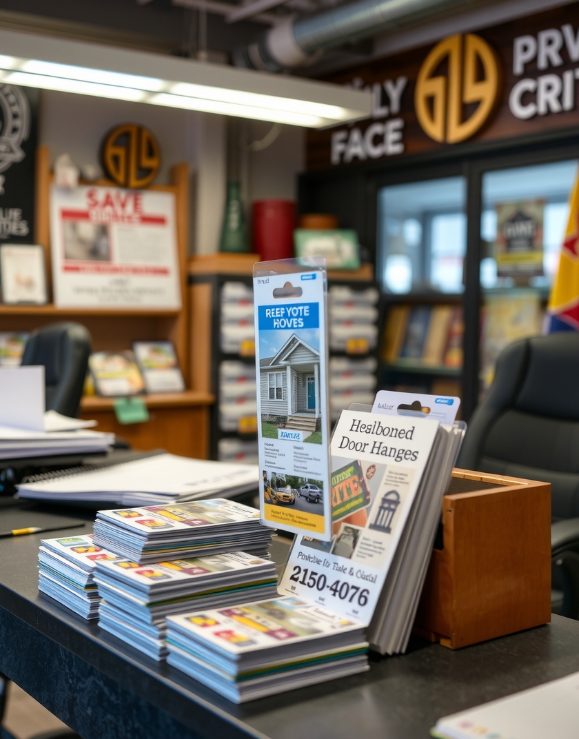 Preparation visual for Best Place to Print Door Hangers