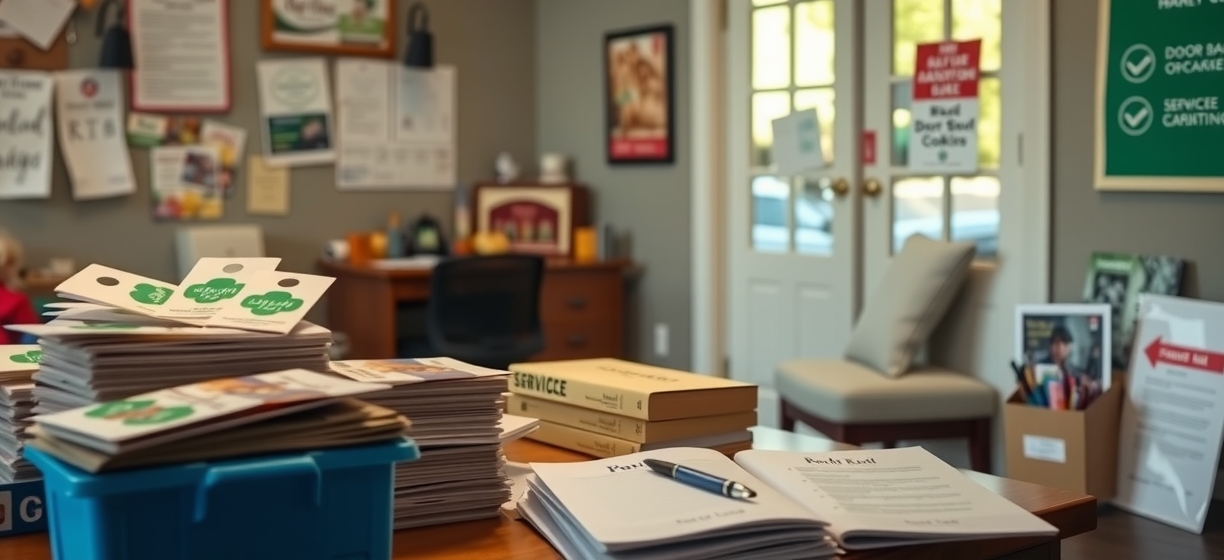 Preparation visual for Door Hangers Girl Scout Cookies Guide