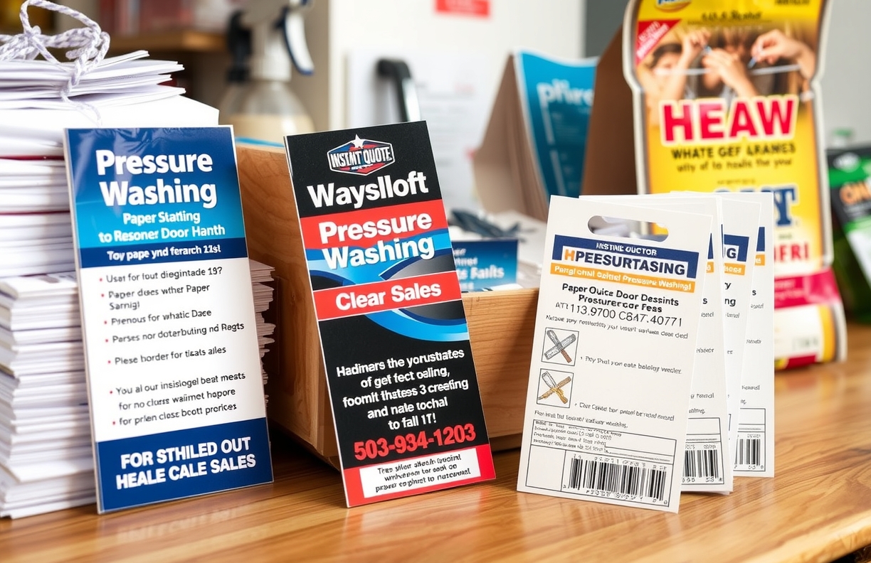 Evaluating the best Instant Quote Door Hangers Pressure Washing environment