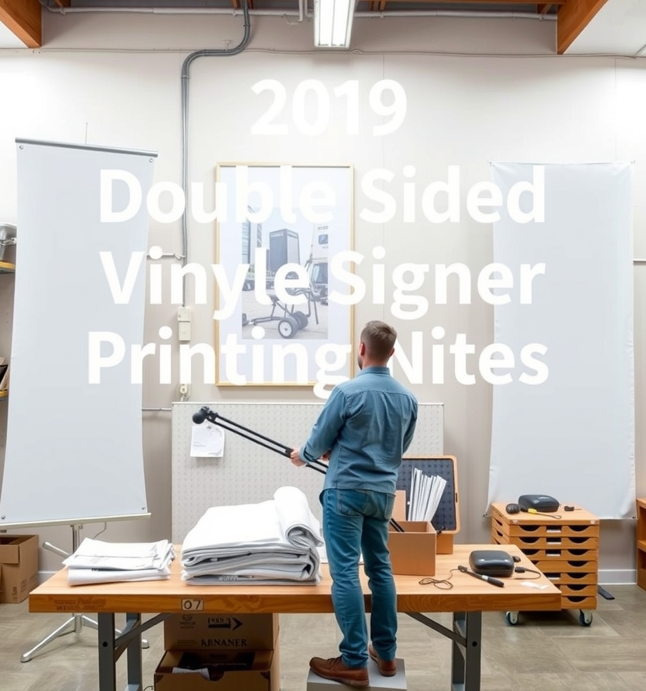 Preparation visual for Double Sided Vinyl Banner Printing Guide