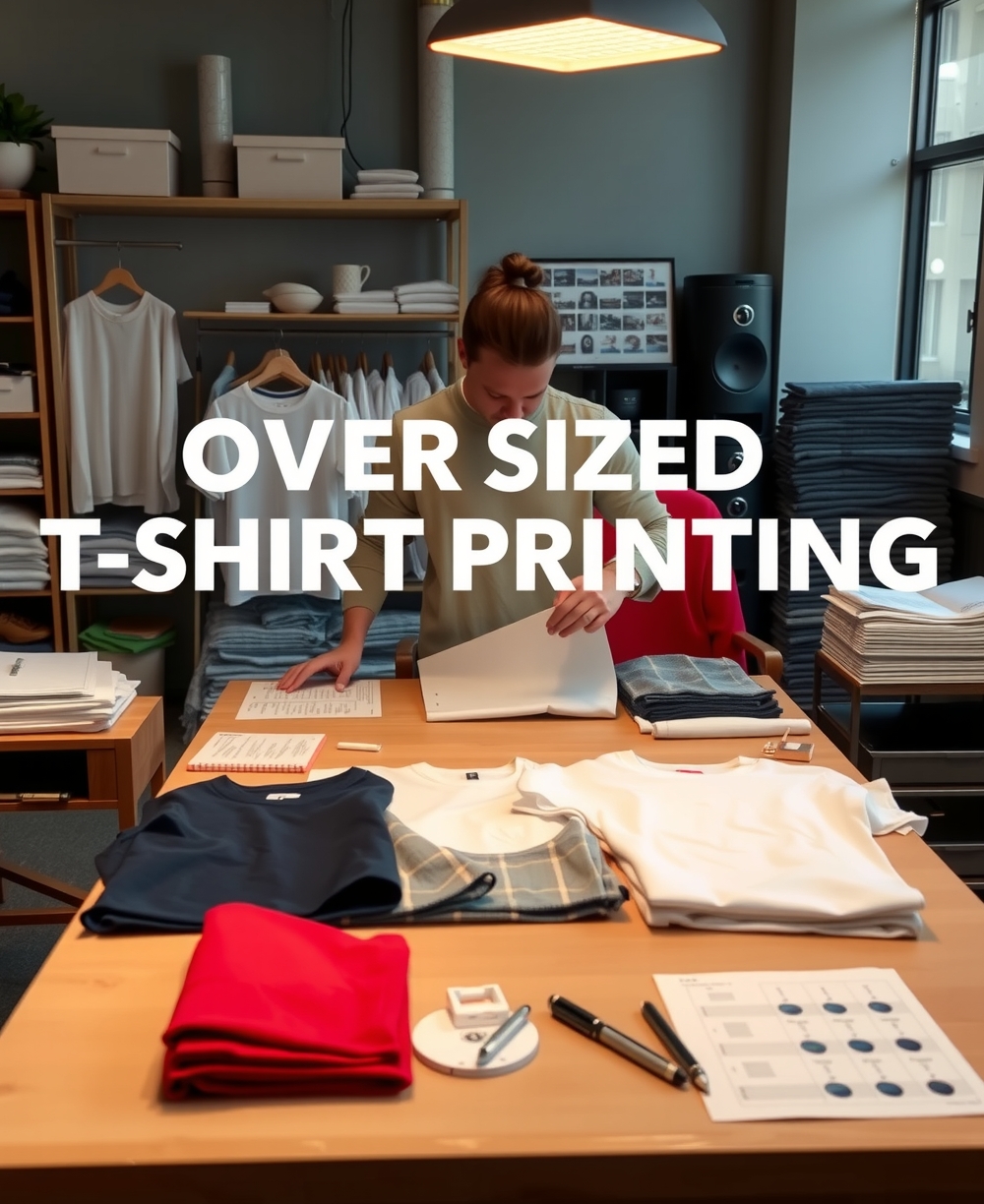 Preparation visual for Oversized Tshirt Printing