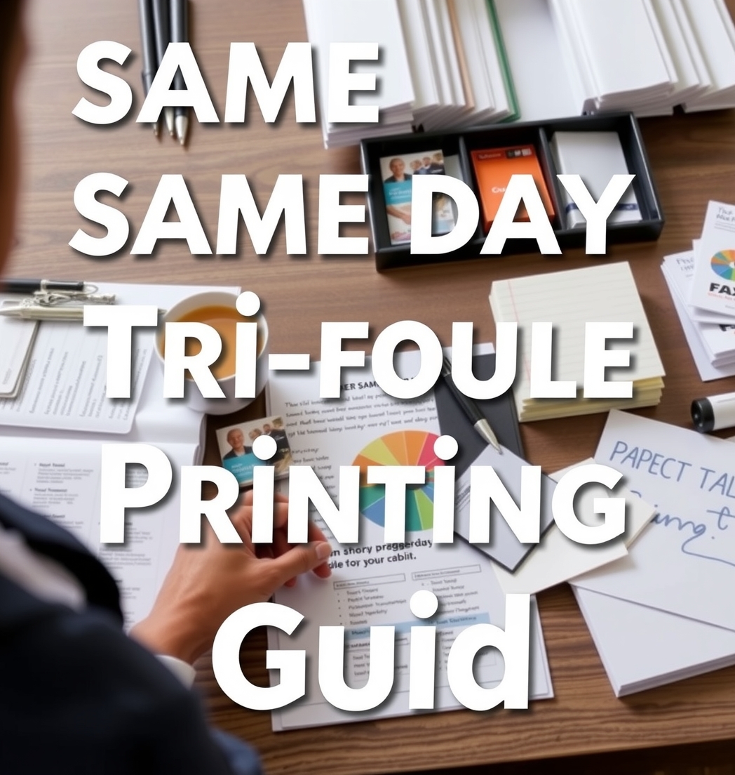 Preparation visual for Same Day Tri Fold Brochure Printing Guide