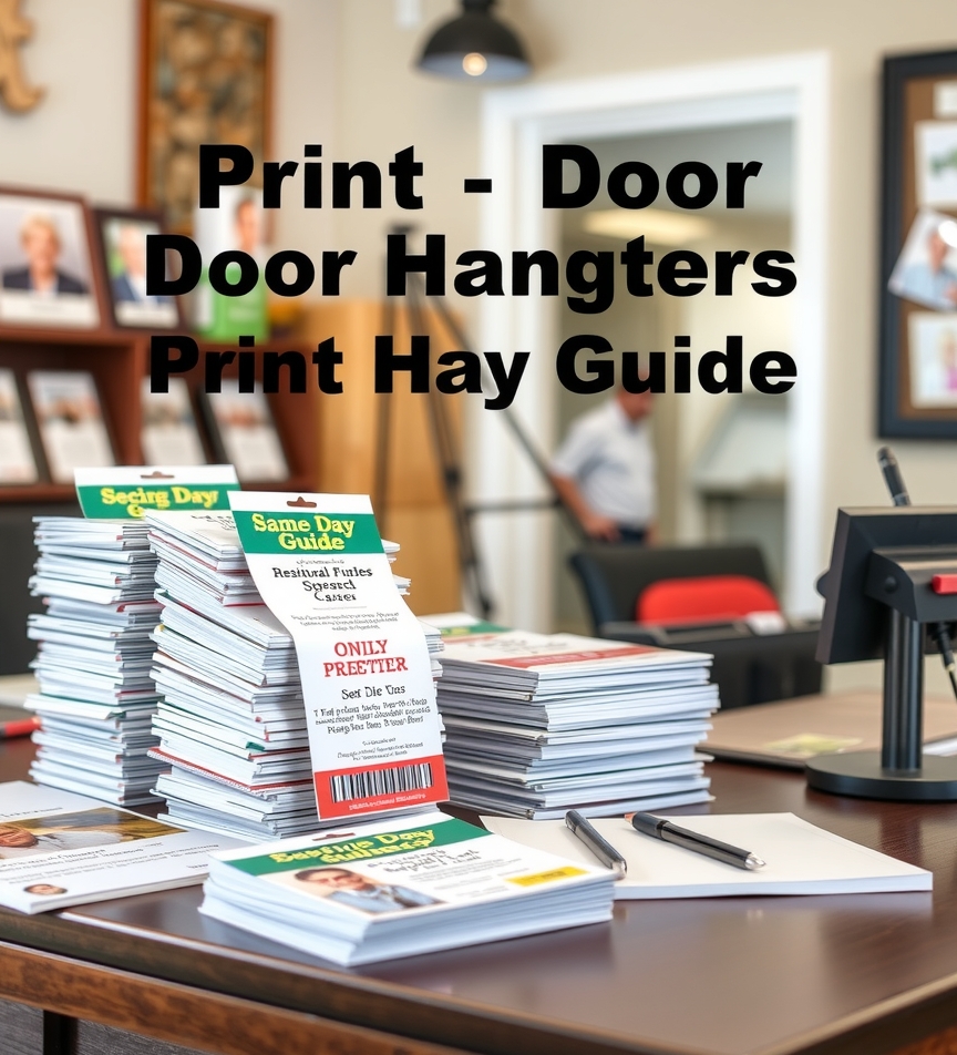 Preparation visual for Print Door Hangers Same Day Guide