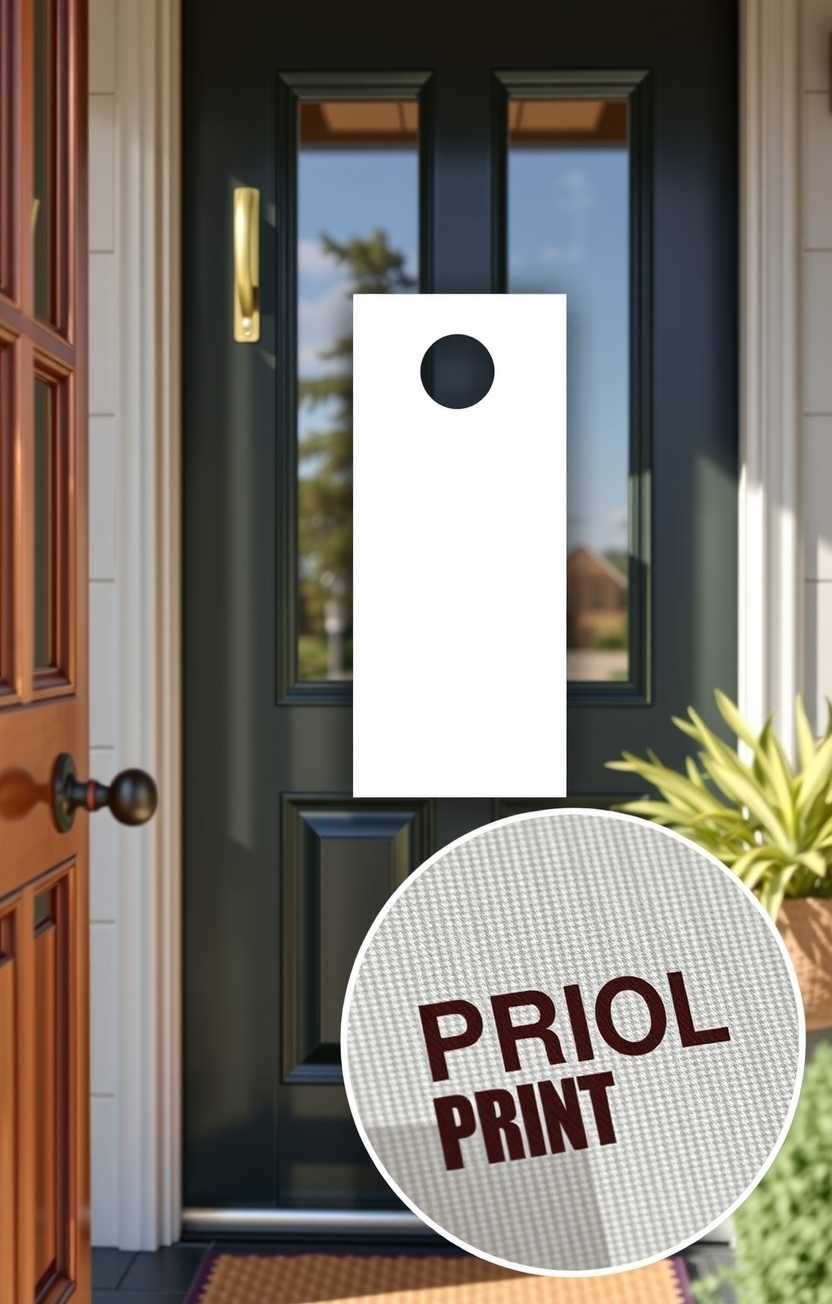 Quality check visual for Blank Door Hangers to Paint Guide