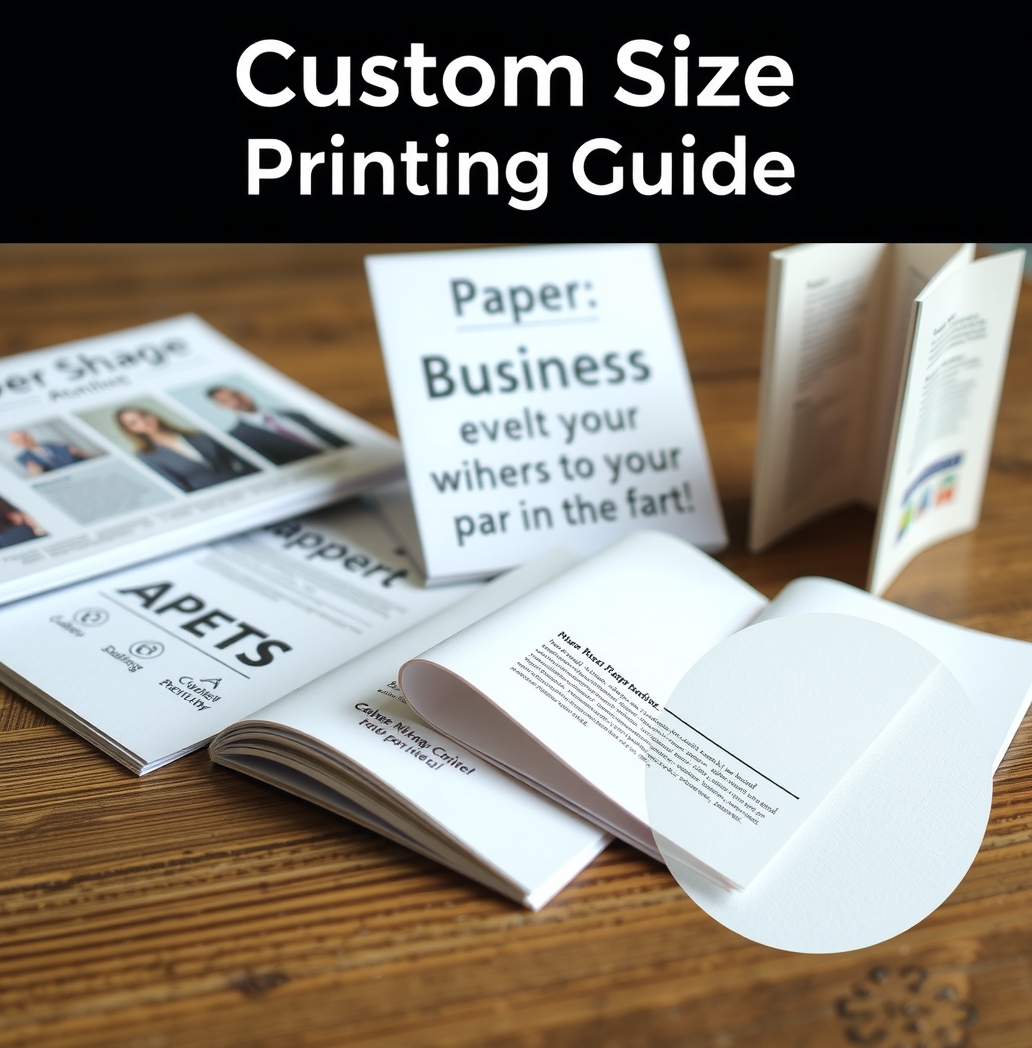 Preparation visual for Custom Size Brochure Printing Guide