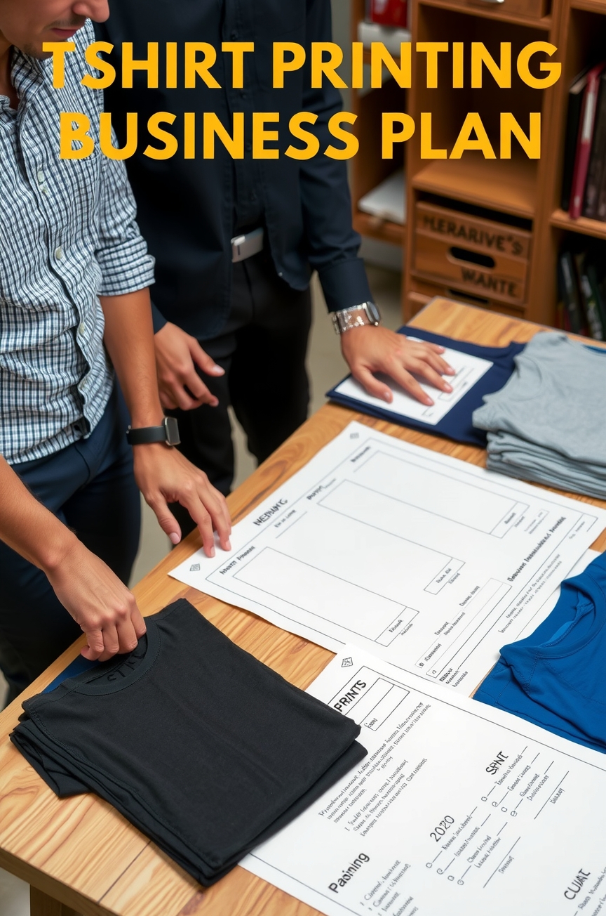 Preparation visual for Tshirt Printing Business Plan Guide
