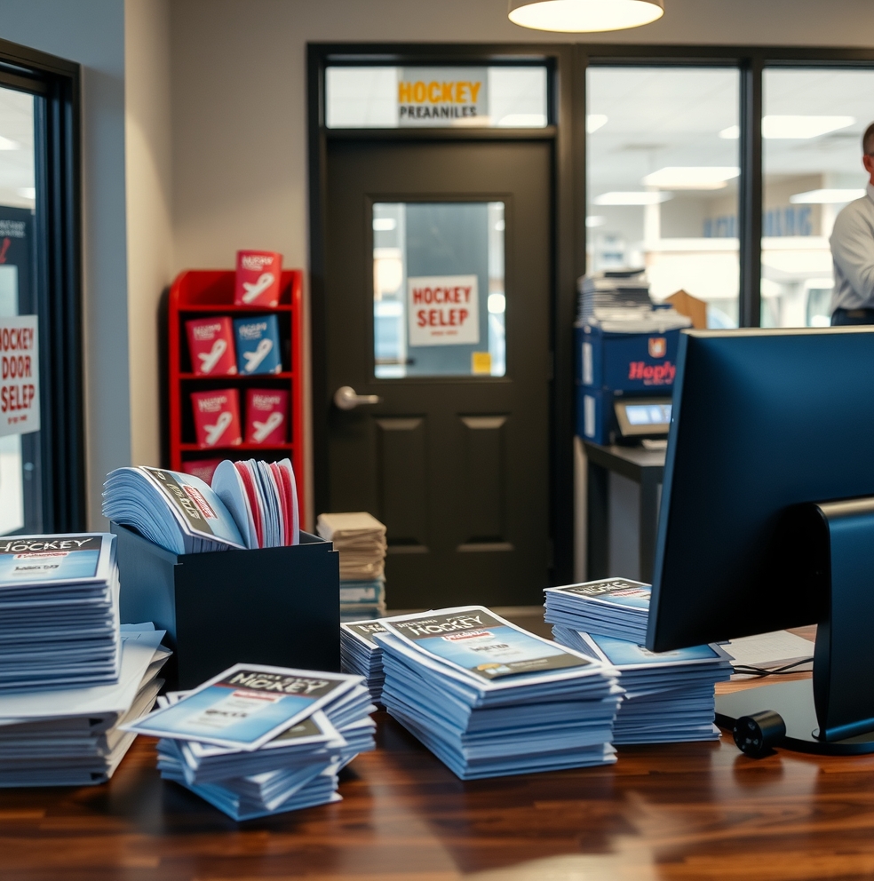 Quality check visual for Hockey Door Hangers Guide