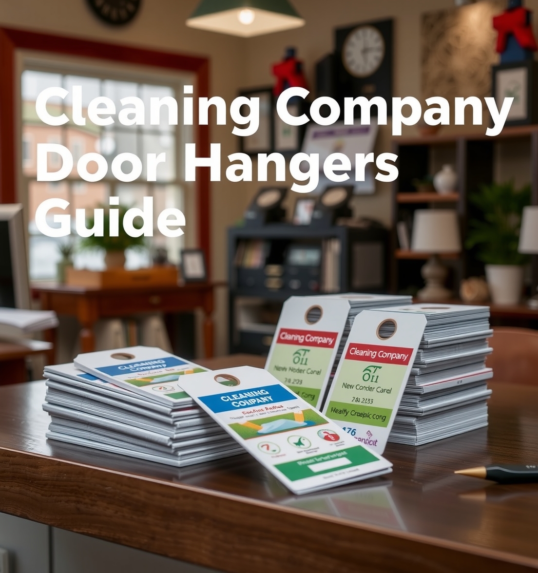 Preparation visual for Cleaning Company Door Hangers Guide
